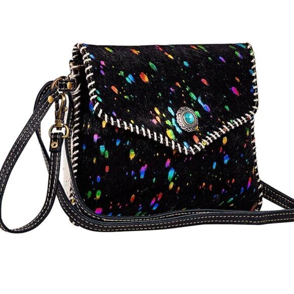 Myra Galaxy Fire Leather & Hair-on Bag - Picture 7 of 9